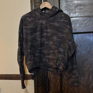 Athleta Camo, Boxy Slightly Cropped Hoodie